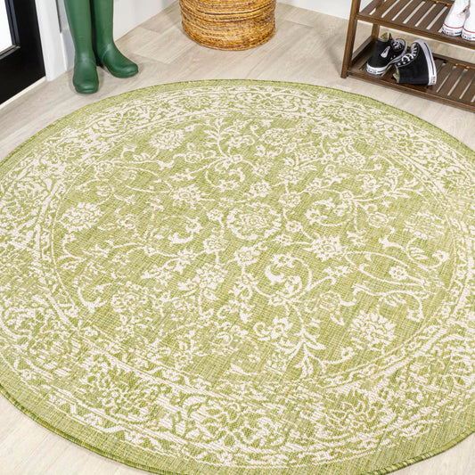 Hart Bohemian Textured Weave Floral Indoor/outdoor Area Rug