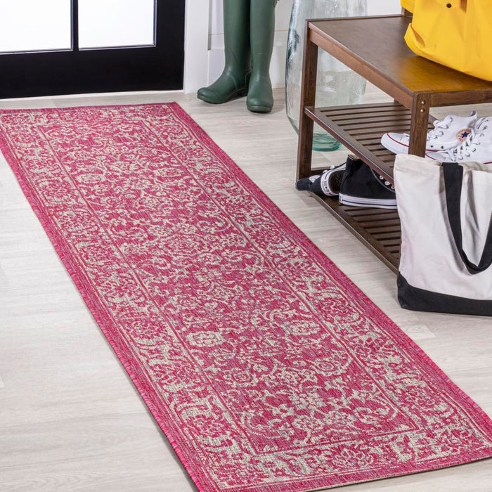 Hart Bohemian Textured Weave Floral Indoor/outdoor Area Rug