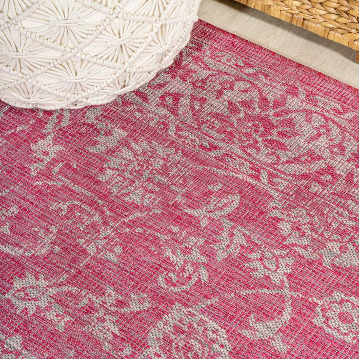 Hart Bohemian Textured Weave Floral Indoor/outdoor Area Rug