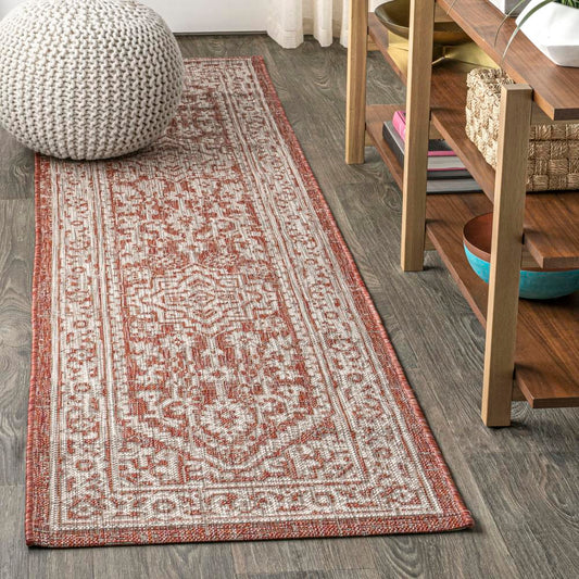 Luke Medallion Textured Weave Indoor/outdoor Area Rug