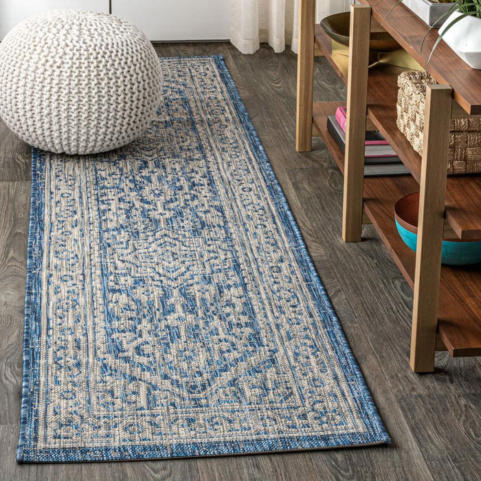 Luke Medallion Textured Weave Indoor/outdoor Area Rug