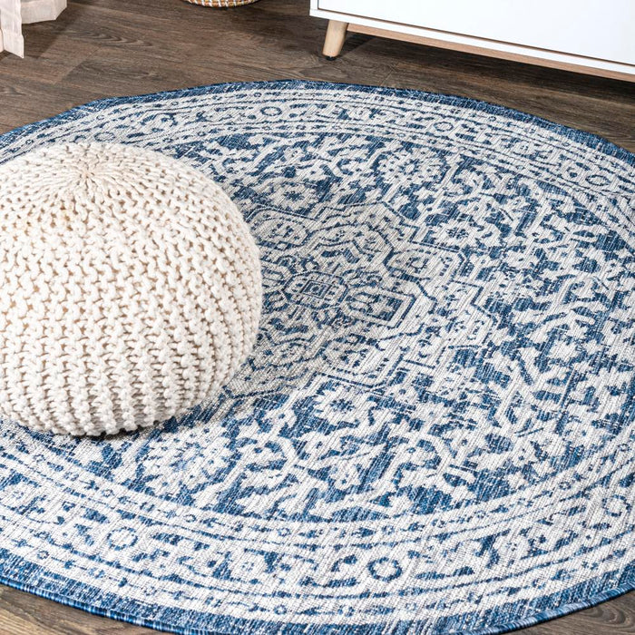 Luke Medallion Textured Weave Indoor/outdoor Area Rug