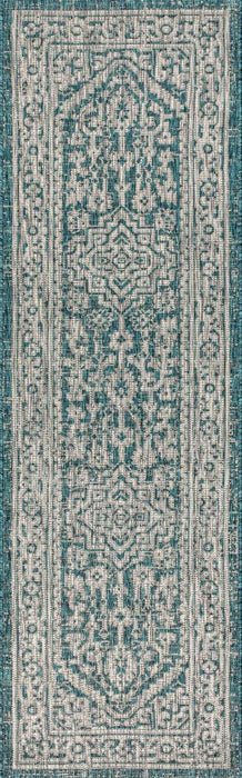 Luke Medallion Textured Weave Indoor/outdoor Area Rug