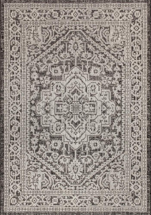 Luke Medallion Textured Weave Indoor/outdoor Area Rug