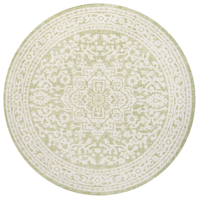 Luke Medallion Textured Weave Indoor/outdoor Area Rug