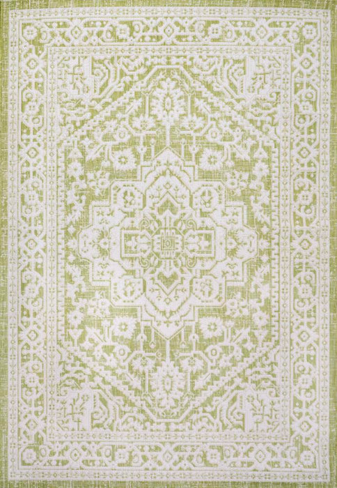 Luke Medallion Textured Weave Indoor/outdoor Area Rug