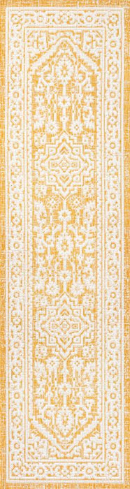 Luke Medallion Textured Weave Indoor/outdoor Area Rug