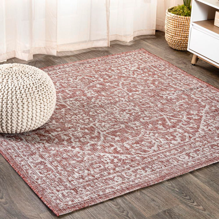 Kayla Bohemian Medallion Textured Weave Indoor/outdoor Area Rug