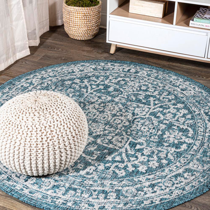 Kayla Bohemian Medallion Textured Weave Indoor/outdoor Area Rug