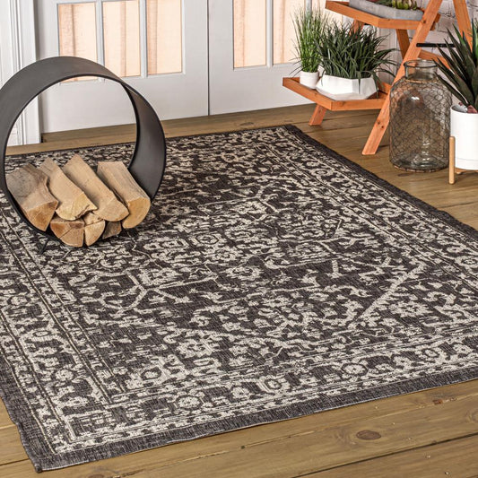 Kayla Bohemian Medallion Textured Weave Indoor/outdoor Area Rug