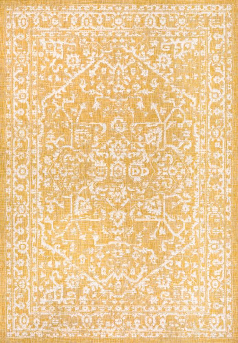 Kayla Bohemian Medallion Textured Weave Indoor/outdoor Area Rug