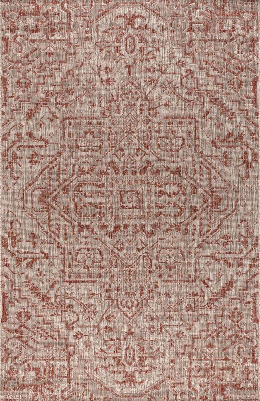 Dean Bohemian Medallion Textured Weave Indoor/outdoor Area Rug