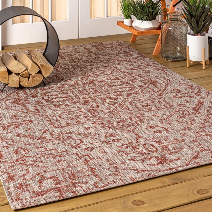 Dean Bohemian Medallion Textured Weave Indoor/outdoor Area Rug