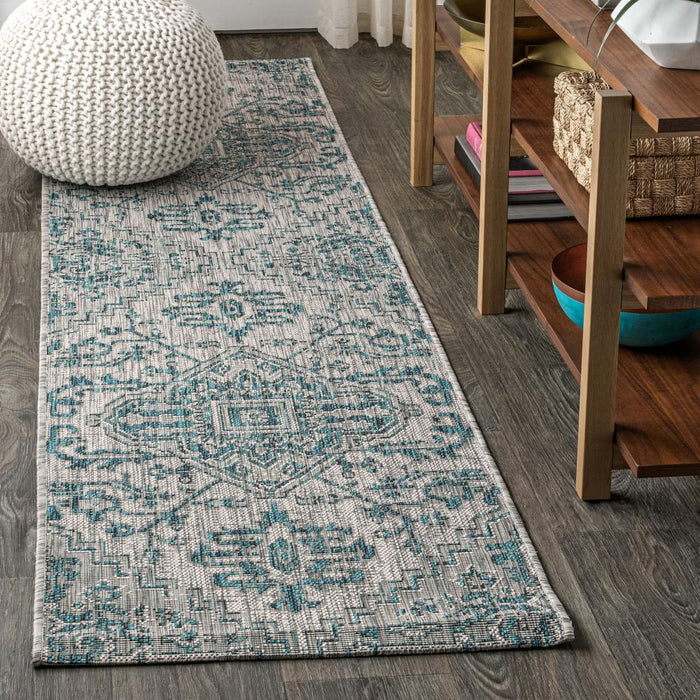 Dean Bohemian Medallion Textured Weave Indoor/outdoor Area Rug