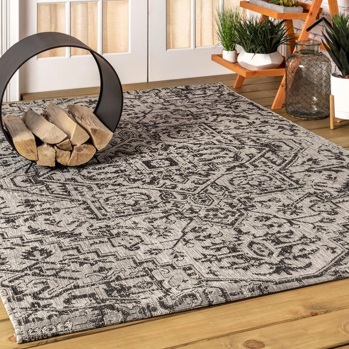 Dean Bohemian Medallion Textured Weave Indoor/outdoor Area Rug