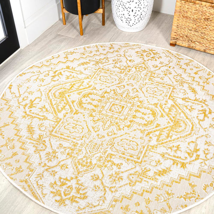 Dean Bohemian Medallion Textured Weave Indoor/outdoor Area Rug