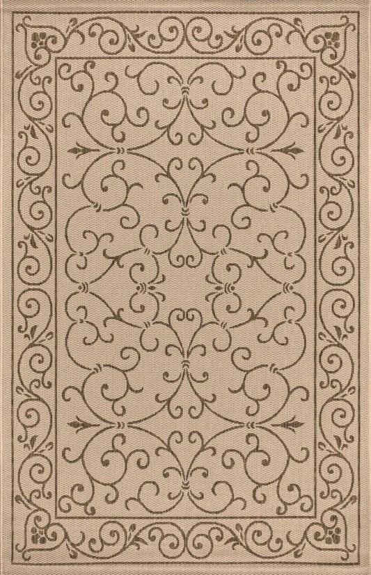 Loretta Vintage Filigree Textured Weave Indoor/outdoor Area Rug