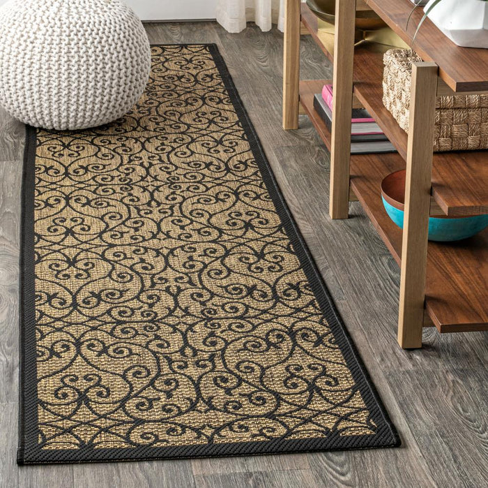 Travis Vintage Filigree Textured Weave Indoor/outdoor Area Rug