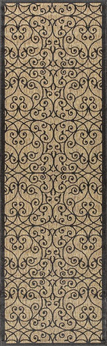 Travis Vintage Filigree Textured Weave Indoor/outdoor Area Rug