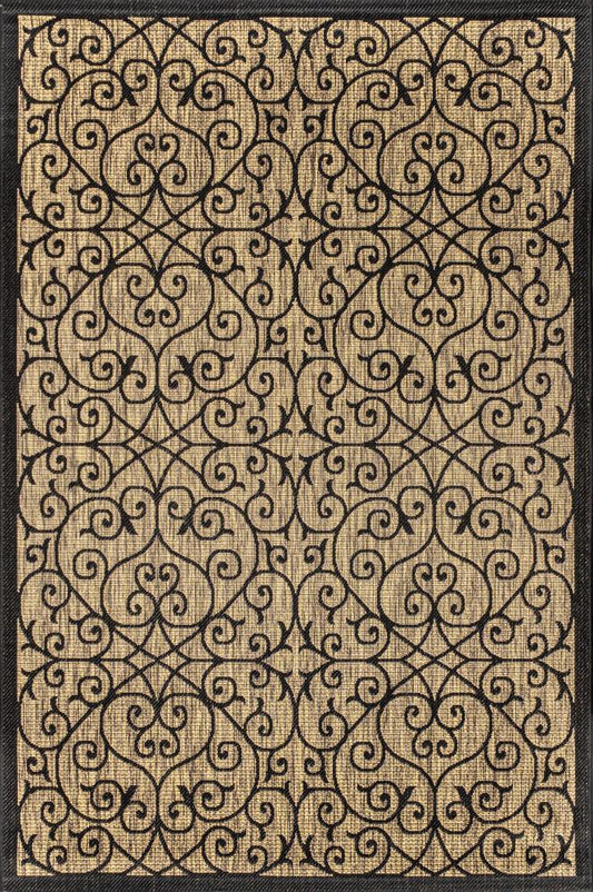 Travis Vintage Filigree Textured Weave Indoor/outdoor Area Rug