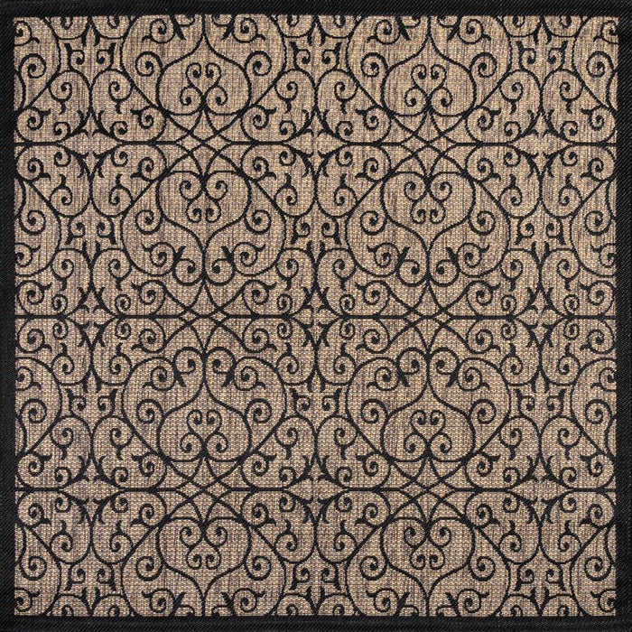 Travis Vintage Filigree Textured Weave Indoor/outdoor Area Rug