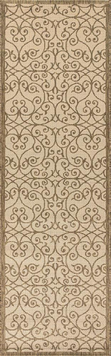 Travis Vintage Filigree Textured Weave Indoor/outdoor Area Rug