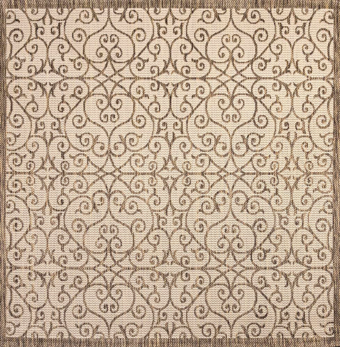 Travis Vintage Filigree Textured Weave Indoor/outdoor Area Rug