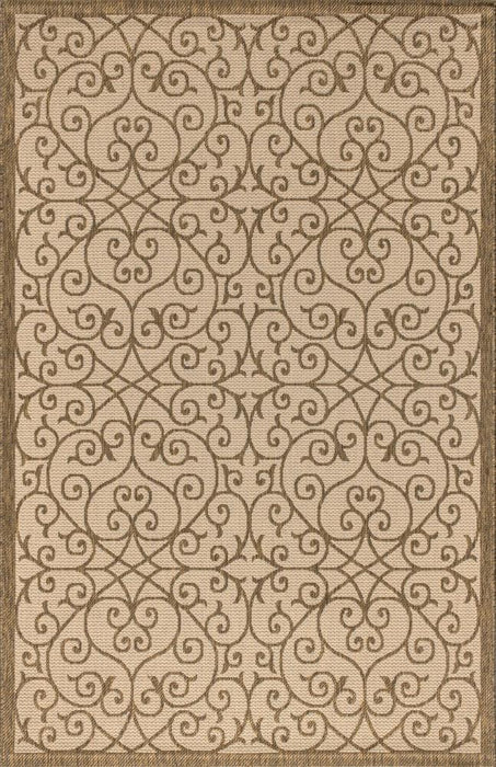 Travis Vintage Filigree Textured Weave Indoor/outdoor Area Rug