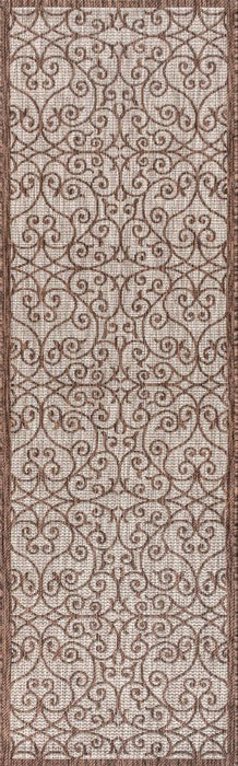 Travis Vintage Filigree Textured Weave Indoor/outdoor Area Rug