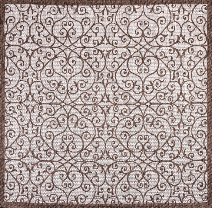 Travis Vintage Filigree Textured Weave Indoor/outdoor Area Rug