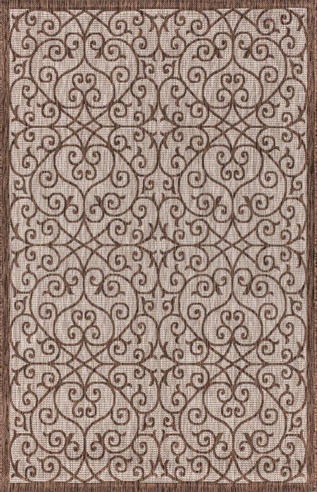 Travis Vintage Filigree Textured Weave Indoor/outdoor Area Rug