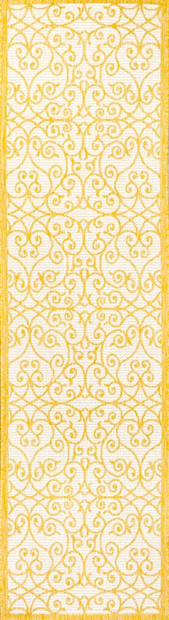 Travis Vintage Filigree Textured Weave Indoor/outdoor Area Rug