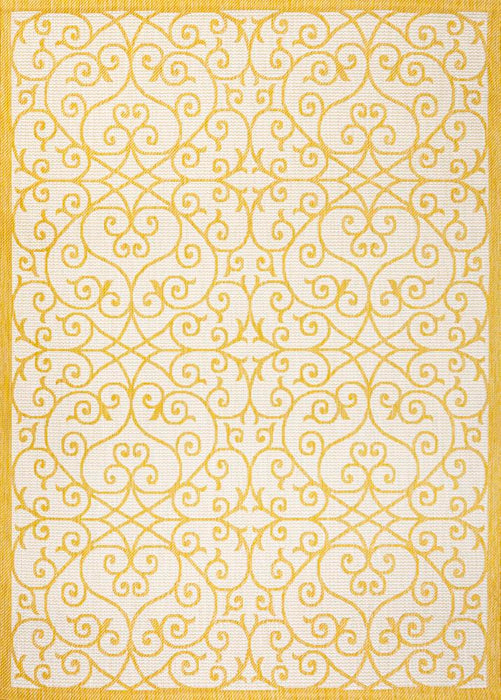 Travis Vintage Filigree Textured Weave Indoor/outdoor Area Rug