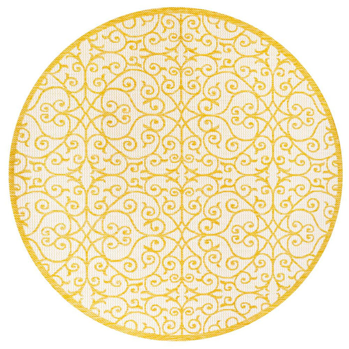 Travis Vintage Filigree Textured Weave Indoor/outdoor Area Rug