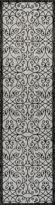 Travis Vintage Filigree Textured Weave Indoor/outdoor Area Rug