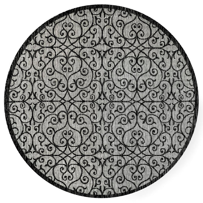 Travis Vintage Filigree Textured Weave Indoor/outdoor Area Rug