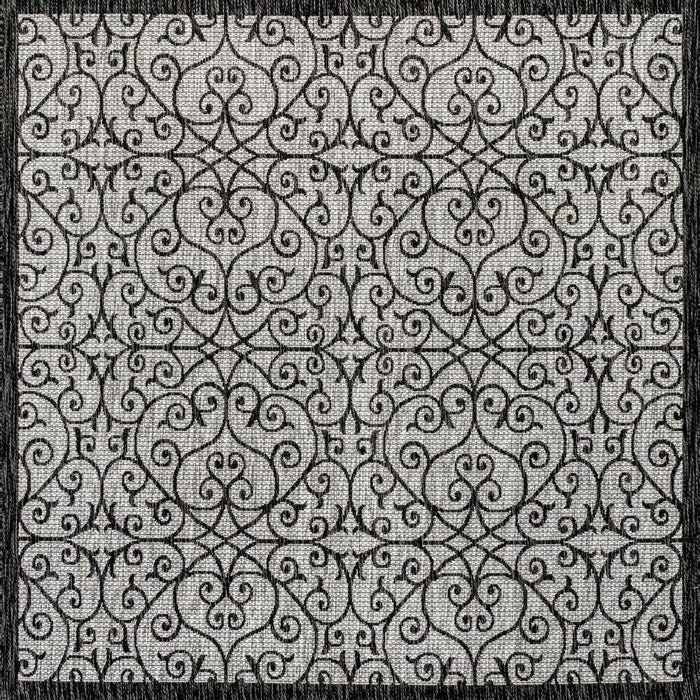 Travis Vintage Filigree Textured Weave Indoor/outdoor Area Rug