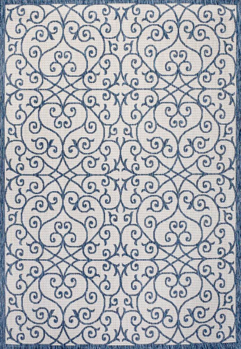 Travis Vintage Filigree Textured Weave Indoor/outdoor Area Rug