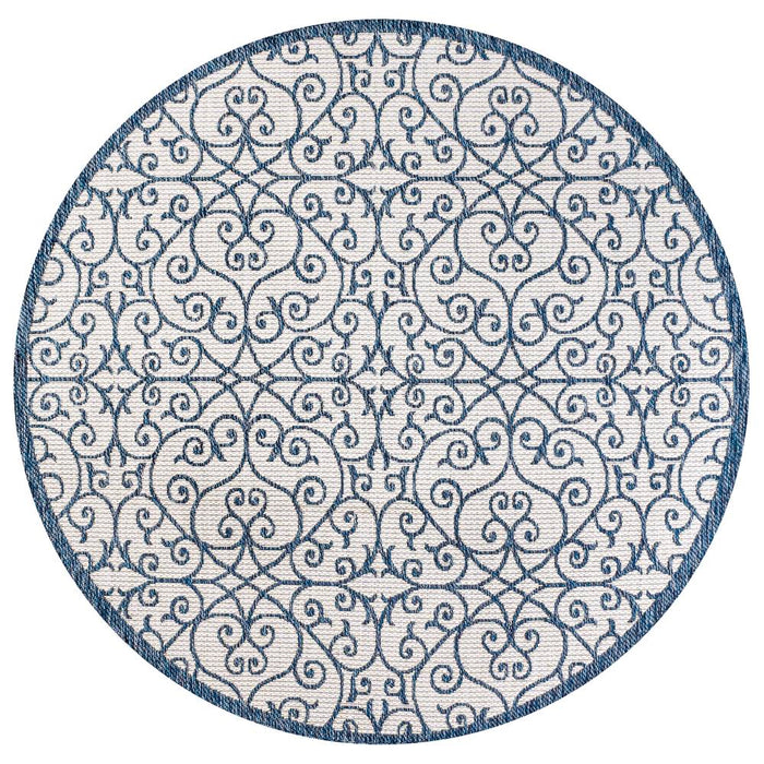 Travis Vintage Filigree Textured Weave Indoor/outdoor Area Rug