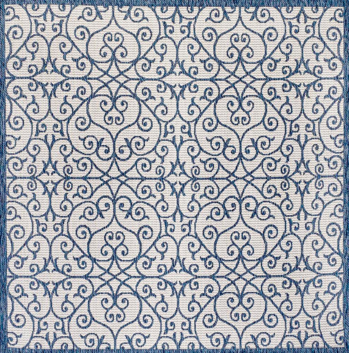 Travis Vintage Filigree Textured Weave Indoor/outdoor Area Rug