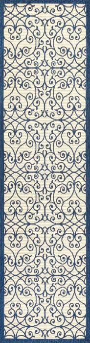 Travis Vintage Filigree Textured Weave Indoor/outdoor Area Rug