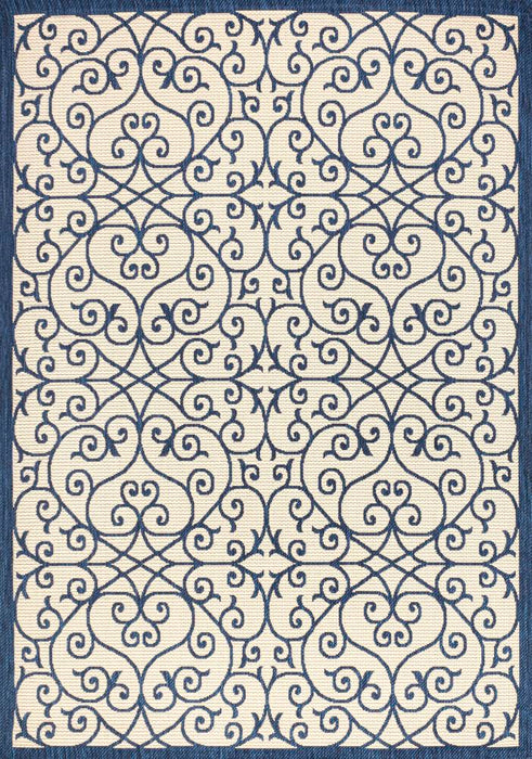 Travis Vintage Filigree Textured Weave Indoor/outdoor Area Rug