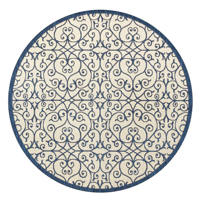 Travis Vintage Filigree Textured Weave Indoor/outdoor Area Rug