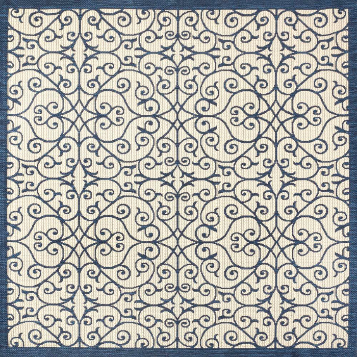 Travis Vintage Filigree Textured Weave Indoor/outdoor Area Rug