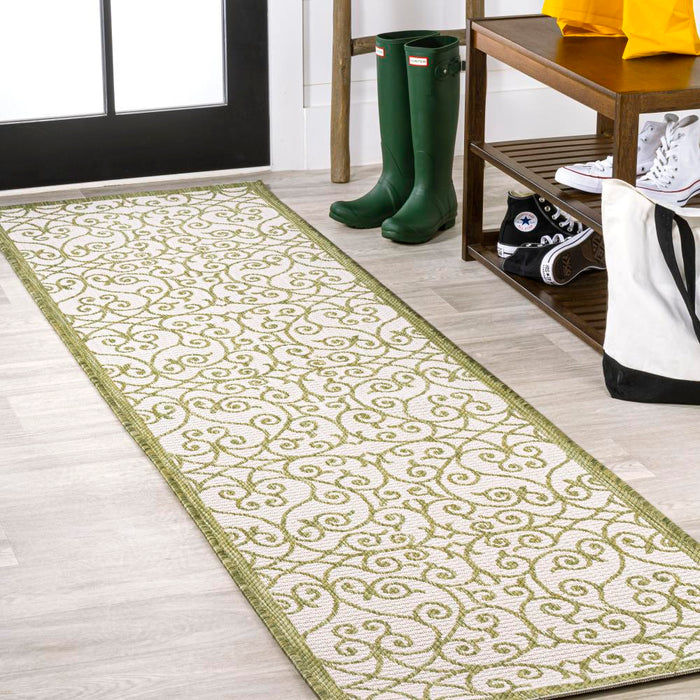 Travis Vintage Filigree Textured Weave Indoor/outdoor Area Rug