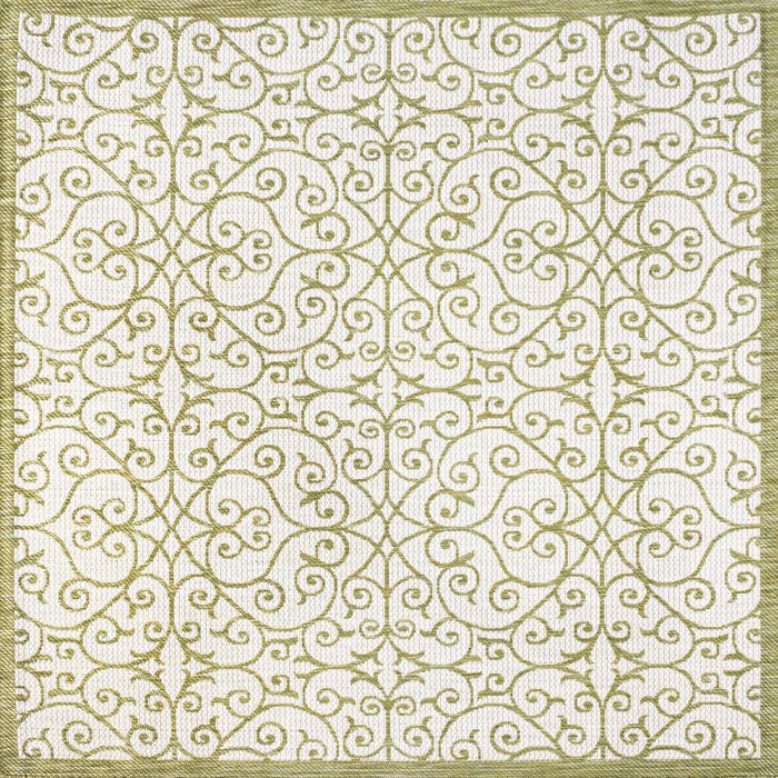 Travis Vintage Filigree Textured Weave Indoor/outdoor Area Rug