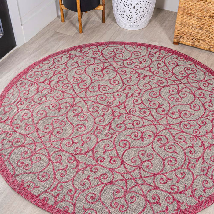 Travis Vintage Filigree Textured Weave Indoor/outdoor Area Rug