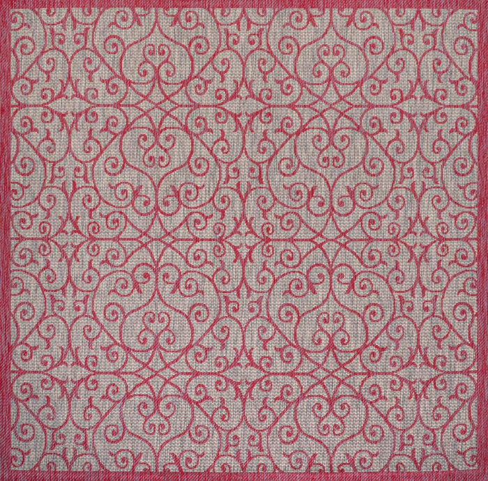 Travis Vintage Filigree Textured Weave Indoor/outdoor Area Rug