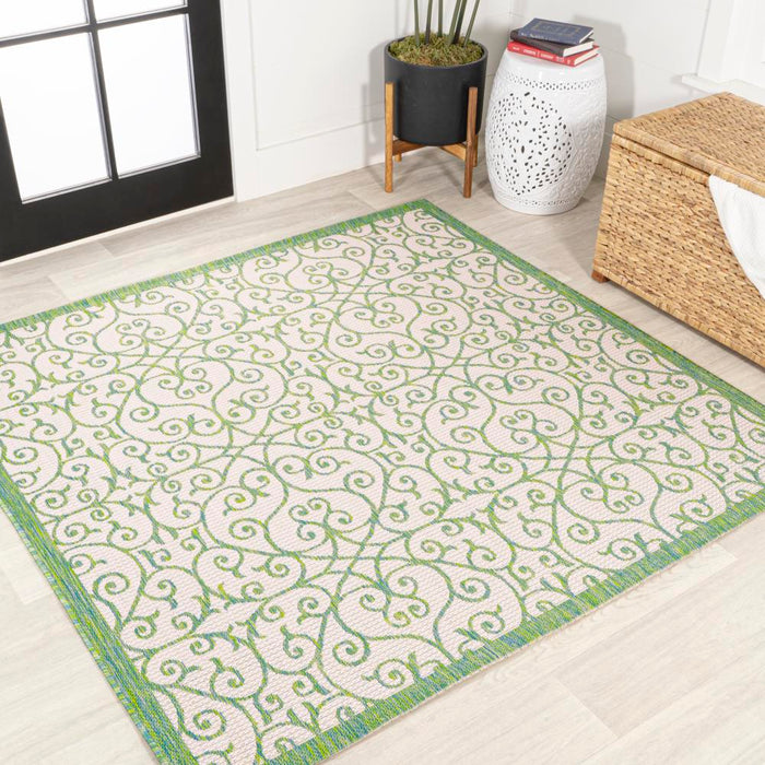 Travis Vintage Filigree Textured Weave Indoor/outdoor Area Rug