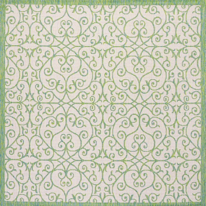 Travis Vintage Filigree Textured Weave Indoor/outdoor Area Rug